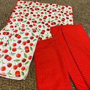 NWT 10pc Dish washing and drying kitchen towel set with drying mat and d…